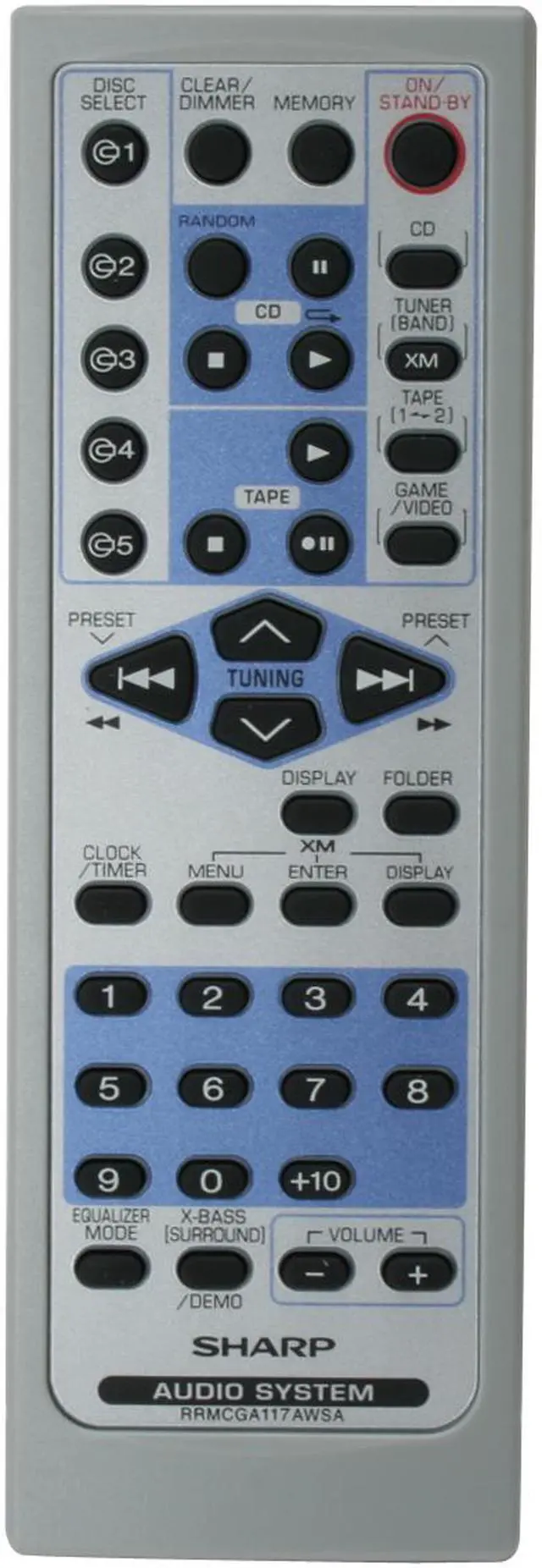 Alt view image 14 of 17 - SHARP CD/Cassette/MP3/Radio 5-Disc Changer Mini Audio System CD-SW330