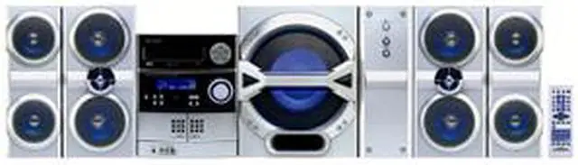 SHARP CD/Cassette/MP3/Radio 5-Disc Changer Mini Audio System SYS