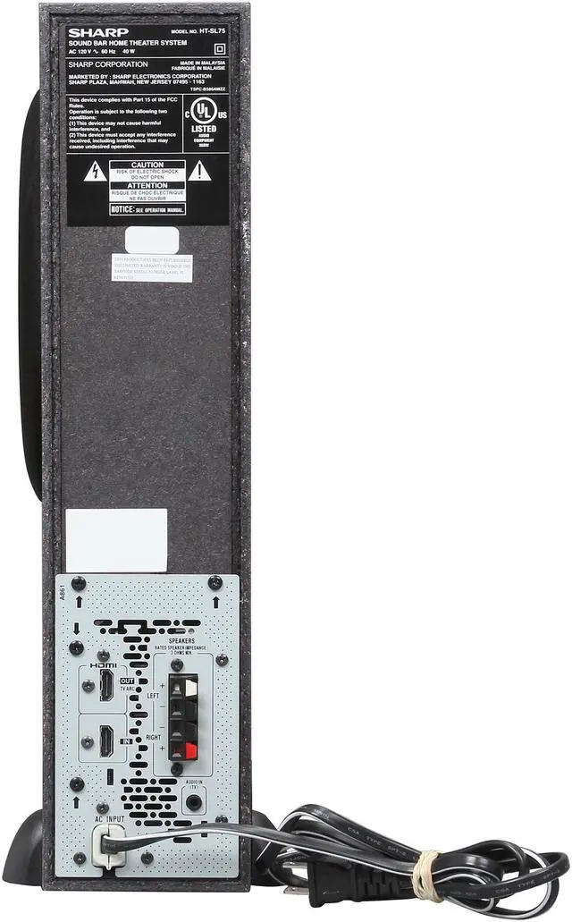 Alt view image 6 of 12 - Sharp HTSL75 2.1 CH Slim Sound Bar Home Theater System - System