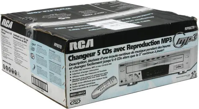 Alt view image 6 of 6 - RCA RP8078 5-Disc Stand-Alone CD Changer w/ mp3 Playback