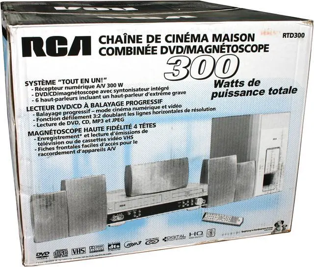 Alt view image 9 of 9 - RCA RTD300 300W 5.1CH DVD/VCR Home Theater System