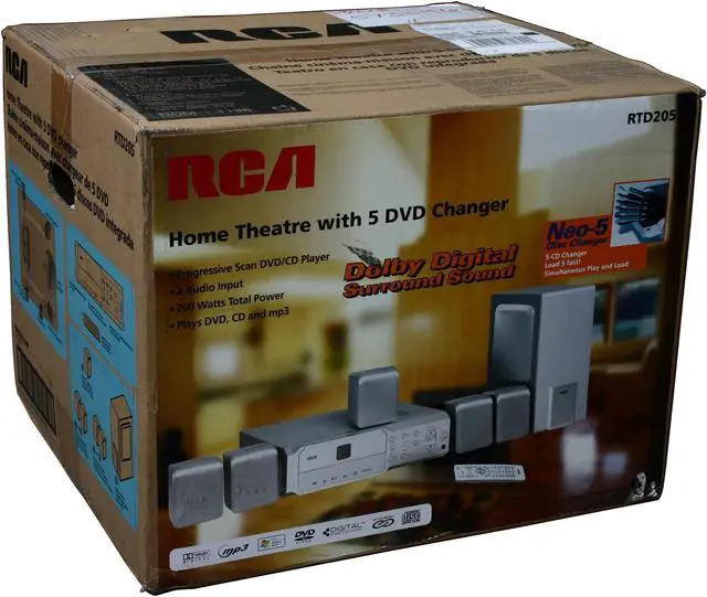 Alt view image 9 of 9 - RCA RTD205 5.1CH 200W 5-DVD Home Theater System