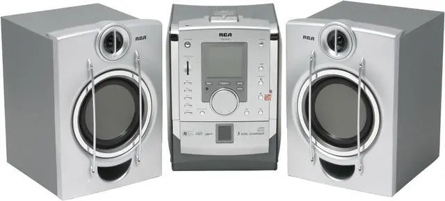 RCA CD/MP3/Radio 5-Disc Changer Shelf System RS2052 - Newegg.com