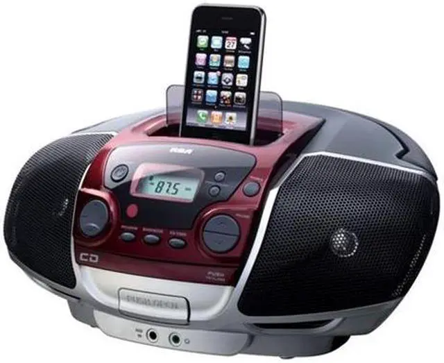 Main image of RCA Portable CD Player with dock for iPhone RCD175I