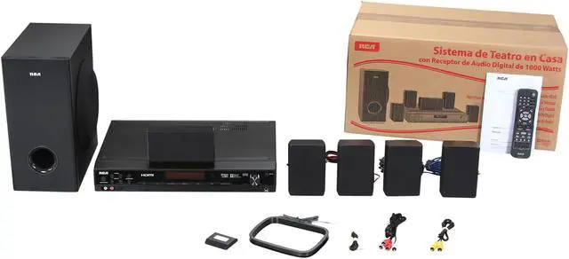 Alt view image 19 of 19 - RCA 1000W 5.1 HDMI Home Theater System With AV Receiver - RT2911