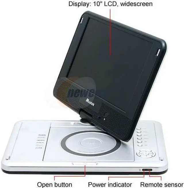 Alt view image 4 of 17 - Mustek MP100 10" Widescreen Portable DVD Players