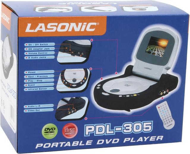 Alt view image 8 of 8 - LASONiC PDL-305 Black Portable DVD Player W/ 3.5" TFT LCD Display