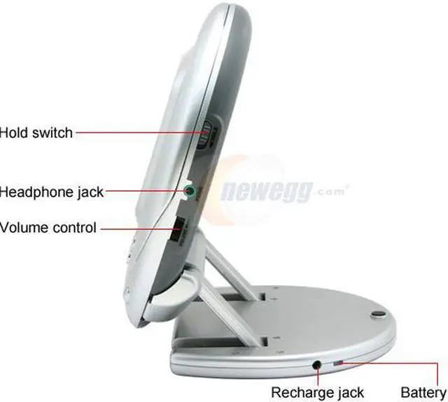 Alt view image 6 of 18 - COBY TF-DVD500 3.5" LCD Portable DVD Player