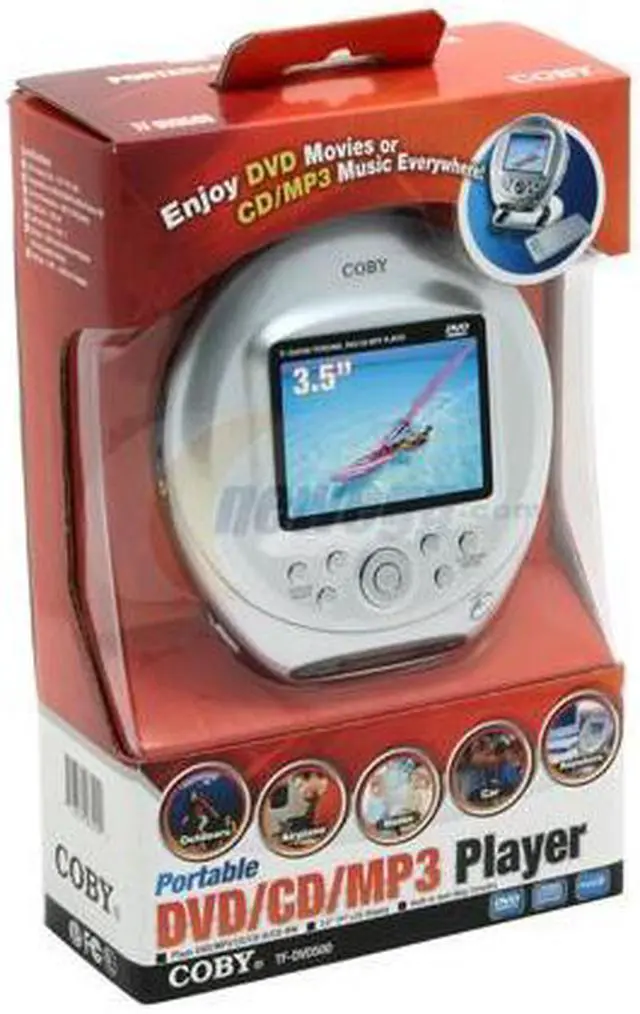 Alt view image 18 of 18 - COBY TF-DVD500 3.5" LCD Portable DVD Player