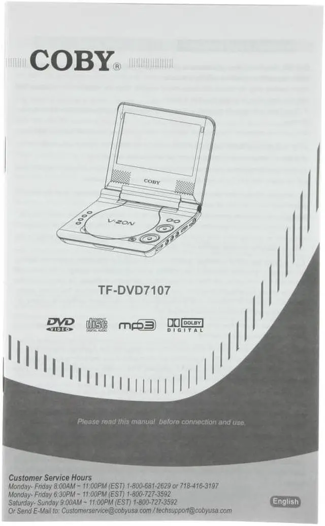 Alt view image 15 of 16 - COBY V-ZON 7" WIDESCREEN PORTABLE DVD PLAYER