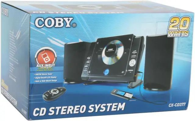 Alt view image 8 of 8 - COBY CX-CD377 MICRO CD Player Stereo System with AM/FM Tuner