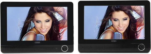 Alt view image 2 of 8 - COBY TFDVD9952 9" Dual Screen Tablet Portable DVD Player