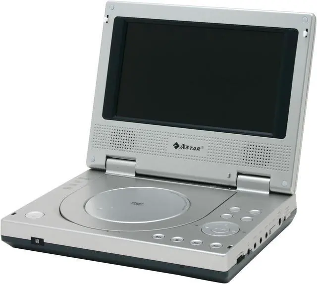 Alt view image 3 of 8 - ASTAR PD-3020 Portable DVD Player w/ 7" 16:9 LCD