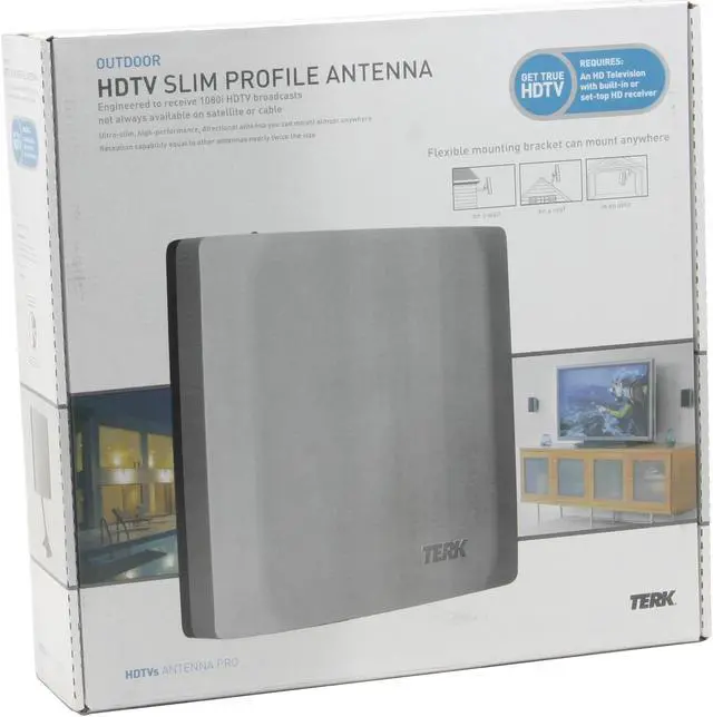 Alt view image 7 of 7 - TERK HDTVs Slim Profile Outdoor HDTV Antenna