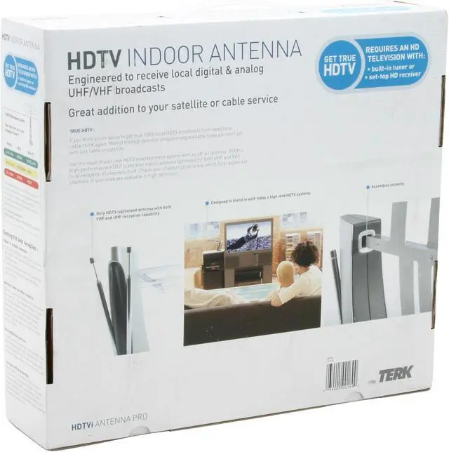 Alt view image 6 of 6 - TERK HDTVi Directional Indoor UHF/VHF HDTV Antenna