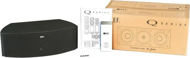 Alt view image 3 of 3 - KEF Classic Q Series iQ60c Center Channel Speaker (Black Ash) Single