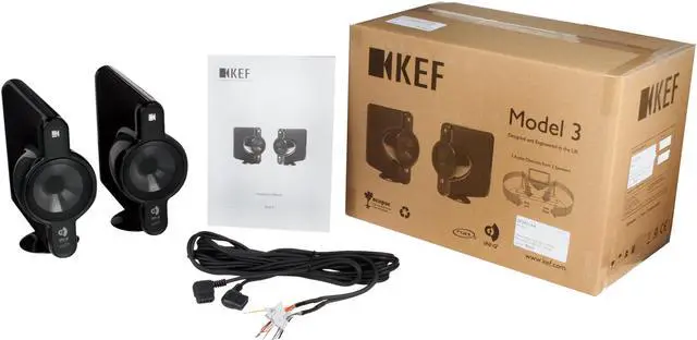 Alt view image 6 of 6 - KEF MODEL3BL Pair Two-Way Closed Box Satellite Speaker Pair
