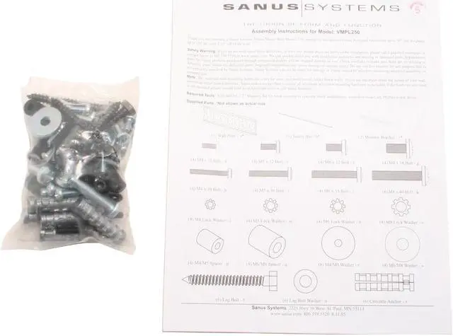 Alt view image 3 of 4 - SANUS SYSTEMS VisionMount Series VMPL250B Black 30" - 56" Low-Profile Wall Mount