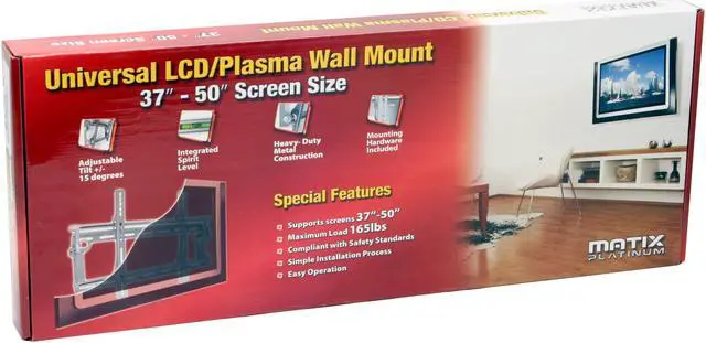 Alt view image 6 of 6 - MATIX MB5000 Silver 37" - 50" Universal LCD/Plasma Wall Mount