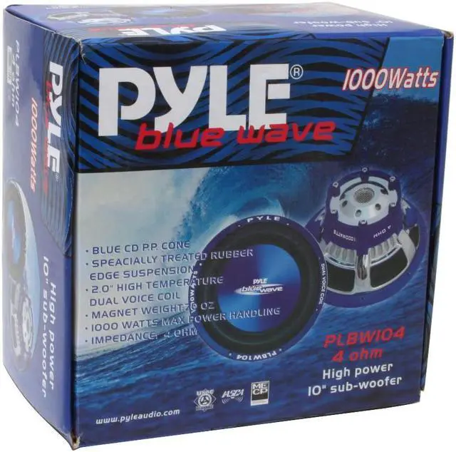 Alt view image 5 of 5 - PYLE Blue Wave PLBW104 Dual 10" 1000W Voice Coil Car Subwoofer