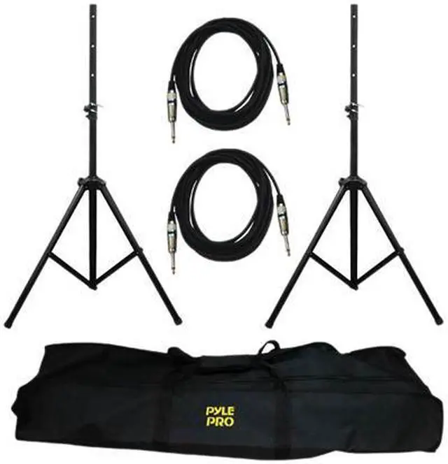 Main image of PYLE PMDK102 Heavy-Duty Pro Audio Speaker Stand & 1/4" Cable Kit