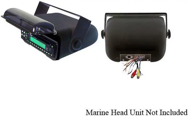 Main image of Pyle Universal Marine Stereo Housing w/Full Chassis Wired Casing (Black)