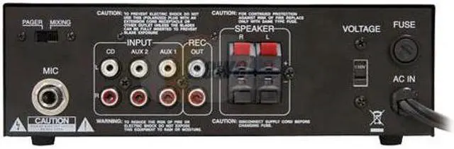 Alt view image 2 of 2 - Pyle Audio Mini 2x120 Watt Stereo Power Amplifier w/ AUX/CD Input