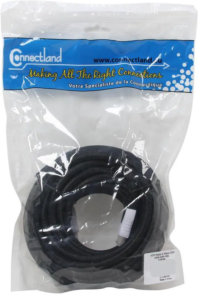 Alt view image 3 of 3 - SYBA CL-CAB31007 30 ft. Black HDMI Cable Male to Male - OEM