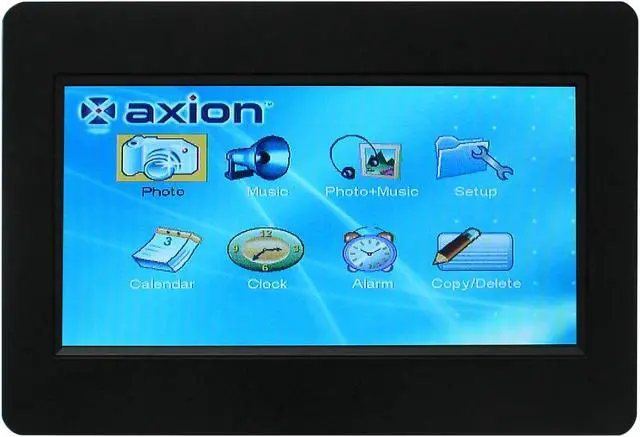 Alt view image 8 of 20 - axion AXN-9905 9" 640 x 220 TRUE DIGITAL Digital Frame w/ Clock, Calendar and MP3 Playback