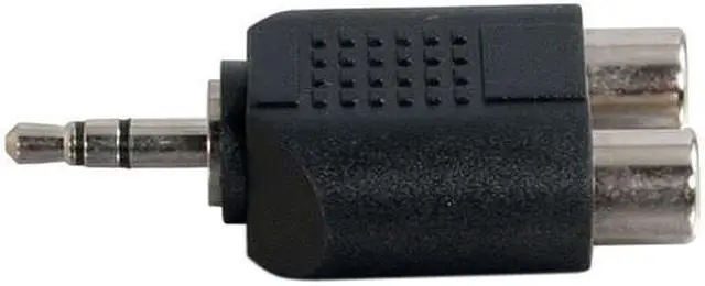 Alt view image 5 of 5 - C2G 40645 3.5mm Stereo Male To Dual RCA Female Audio Adapter, TAA Compliant, Black