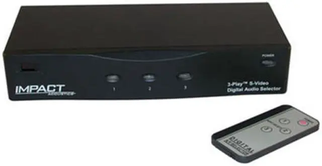 Alt view image 3 of 3 - C2G 28731 3-Play S-Video, Composite Video and TOSLINK Digital Audio High Performance Selector Switch, Black