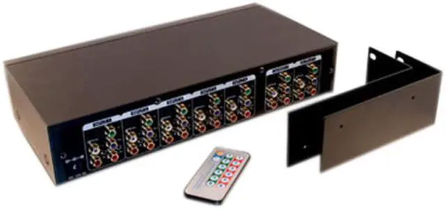 Alt view image 2 of 3 - C2G 40697 6x2 Component Video + Stereo Audio + TOSLINK Digital Audio Matrix Selector Switch