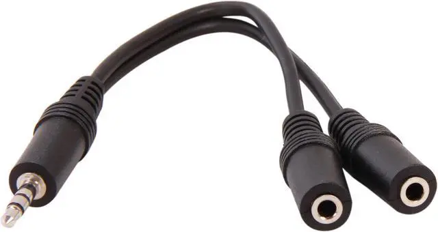Alt view image 2 of 3 - C2G 40426 Value Series One 3.5mm Stereo Male to Two 3.5mm Stereo Female Y-Cable (6 Inches)