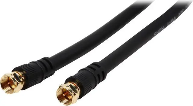 Main image of C2G 29132 Value Series F-Type RG6 Coaxial Video Cable, Black (6 Feet, 1.82 Meters)