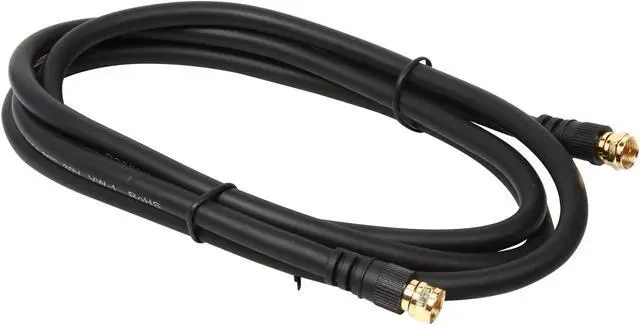 Alt view image 2 of 3 - C2G 29132 Value Series F-Type RG6 Coaxial Video Cable, Black (6 Feet, 1.82 Meters)