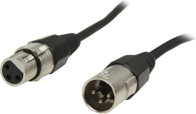 Main image of C2G 40059 Pro-Audio XLR Male to XLR Female Cable, Black (6 Feet, 1.82 Meters)