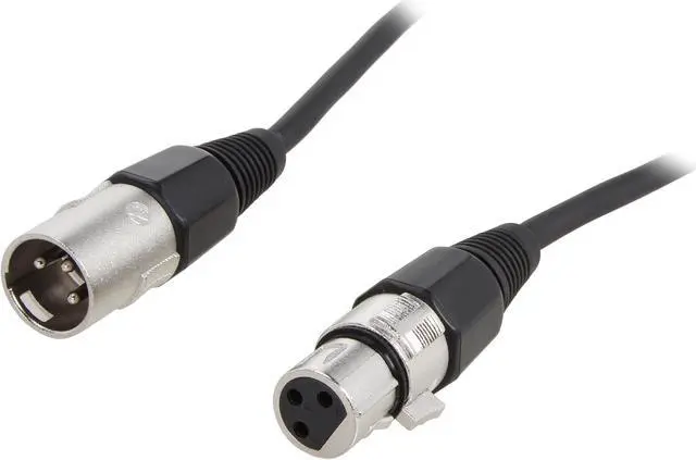 Main image of C2G 40057 Pro-Audio XLR Male to XLR Female Cable, Black (1.5 Feet, 0.45 Meters)