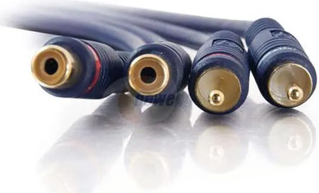 Main image of C2G 13042 Velocity RCA Stereo Audio Extension Cable, Blue (25 Feet, 7.62 Meters)