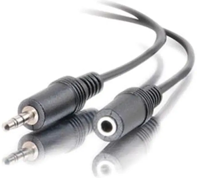 Alt view image 2 of 2 - C2G 40408 3.5mm M/F Stereo Audio Extension Cable, Black (12 feet, 3.65 Meters)