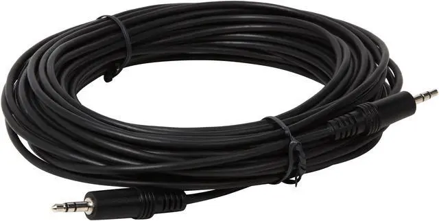 Alt view image 2 of 3 - C2G 40416 3.5mm M/M Stereo Audio Cable, Aux Cable, Black (50 Feet, 15.24 Meters)