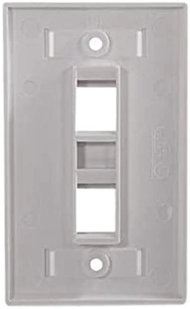 Alt view image 2 of 2 - C2G 03410 One Keystone Single Gang Wall Plate, White