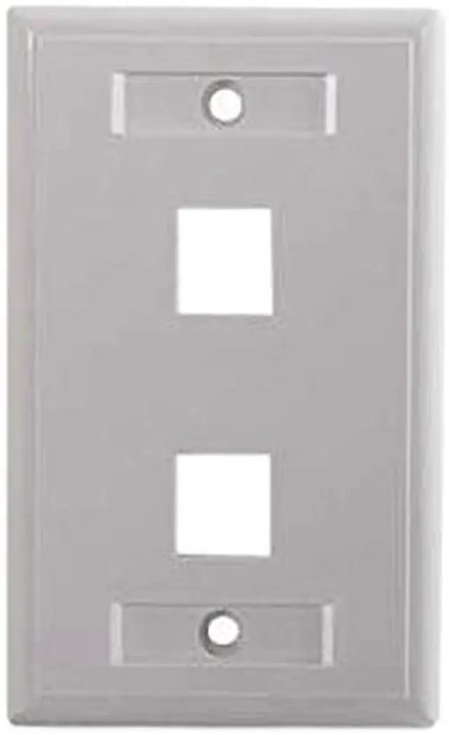 Main image of C2G 03410 One Keystone Single Gang Wall Plate, White