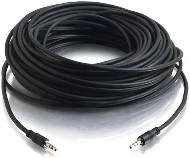Main image of C2G 40107 3.5mm Stereo Audio Cable with Low Profile Connectors M/M, In-Wall CMG-Rated (25 Feet, 7.62 Meters)