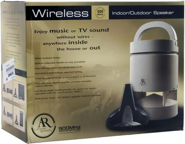 Alt view image 9 of 9 - Acoustic Research AW811 Indoor/Outdoor Wireless Speaker Single