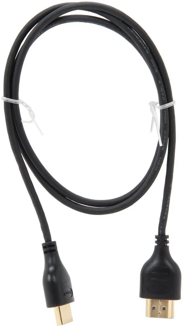 Alt view image 2 of 3 - StarTech.com HDMIMM3HSS 3 ft. Black Connector A: 1 - HDMI® (19 pin) Male
Connector B: 1 - HDMI® (19 pin) Male High Speed Slim HDMI Digital Video Cable with Ethernet - M/M Male to Male