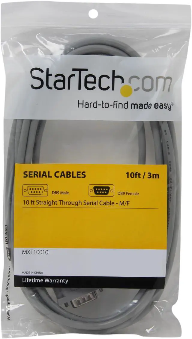 Alt view image 3 of 3 - StarTech.com Model MXT10010 10 ft. Straight Through Serial Cable - M/F Male to Female
