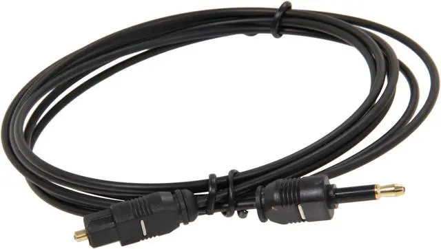 Alt view image 2 of 3 - StarTech.com Model THINTOSMIN6 6 ft. Toslink to Mini Digital Optical SPDIF Audio Cable Male to Male