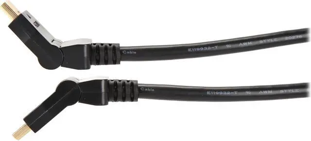 Alt view image 2 of 4 - StarTech.com HDMIROTMM6 6 ft. Black 180° Rotating HDMI Digital Video Cable Male to Male