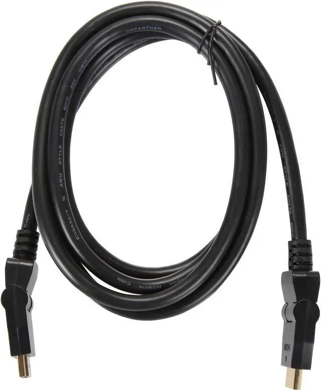 Alt view image 3 of 4 - StarTech.com HDMIROTMM6 6 ft. Black 180° Rotating HDMI Digital Video Cable Male to Male