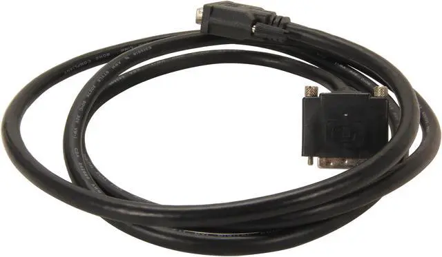 Alt view image 2 of 3 - StarTech.com DVIDDMMTA6 Black Male to Male 90° Upward Angled Dual Link DVI-D Monitor Cable